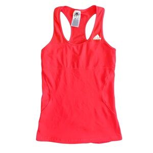 ADIDAS CORAL AND SILVER ATHLETIC TANK TOP // SIZE XS🩷